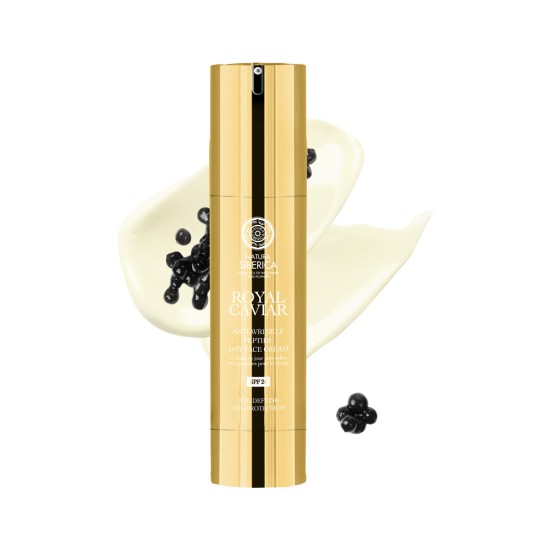 Cremă de față cu peptide, anti-rid, SPF 20 Natura Siberica Royal Caviar, 50 ml