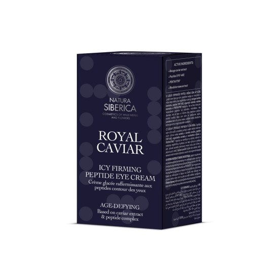 Cremă de ochi cu efect de fermitate Natura Siberica Royal Caviar Icy Peptide, 15 ml