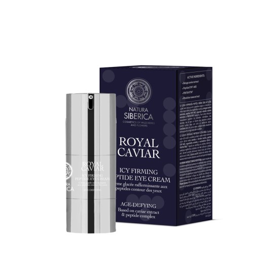 Cremă de ochi cu efect de fermitate Natura Siberica Royal Caviar Icy Peptide, 15 ml