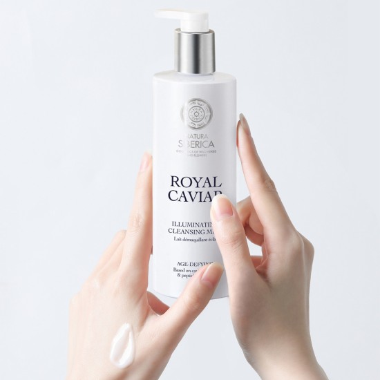 Lapte de față demachiant Natura Siberica Royal Caviar, iluminare și curățare, 200 ml