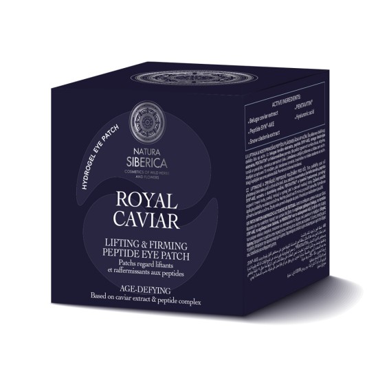 Plasturi de ochi cu efect de lifting și fermitate Natura Siberica Royal Caviar, 60 buc