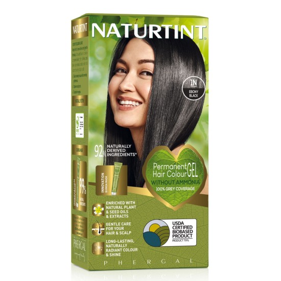 Vopsea de par NATURTINT BIOBASED 1N - Ebony Black