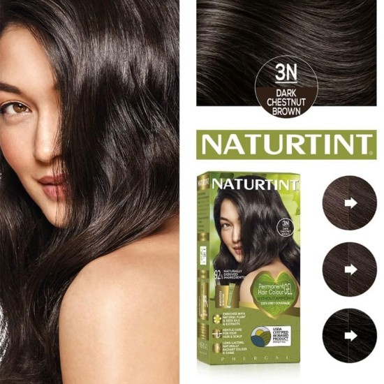 Vopsea de par NATURTINT BIOBASED 3N - Dark Chestnut Brown