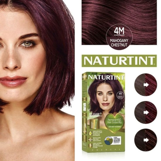 Vopsea de par NATURTINT BIOBASED 4M – Mahogany Chestnut