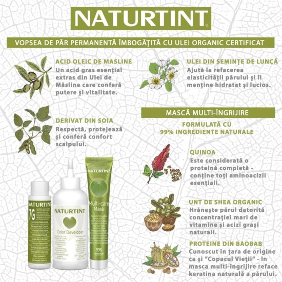 Vopsea de par NATURTINT BIOBASED 4N - Natural Chestnut