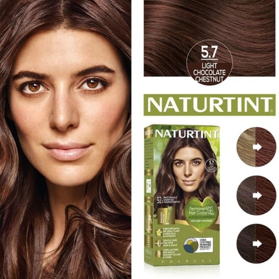 Vopsea de par NATURTINT BIOBASED 5.7 – Light Chocolate Chestnut