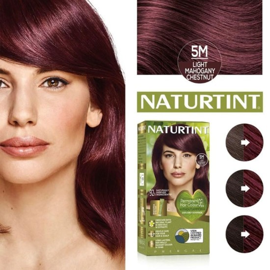 Vopsea de par NATURTINT BIOBASED 5M – Light Mahogany Chestnut