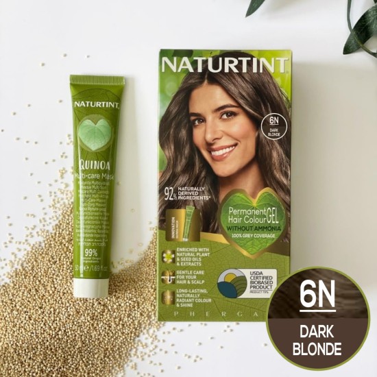 Vopsea de par NATURTINT BIOBASED 6N - Dark Blonde