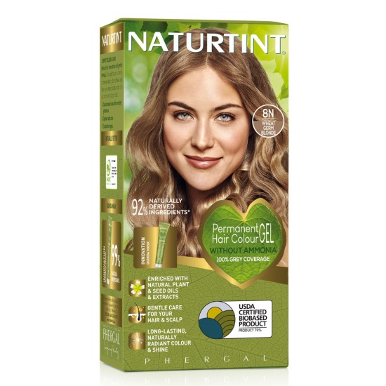 Vopsea de par NATURTINT BIOBASED 8N - Wheat Germ Blonde