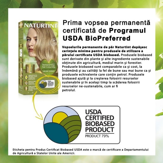 Vopsea de par NATURTINT BIOBASED 9N - Honey Blonde