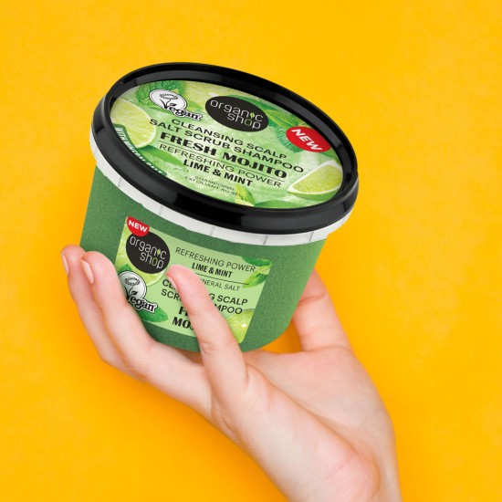 Scrub-șampon pentru scalp si par Organic Shop Fresh Mojito 250 ml