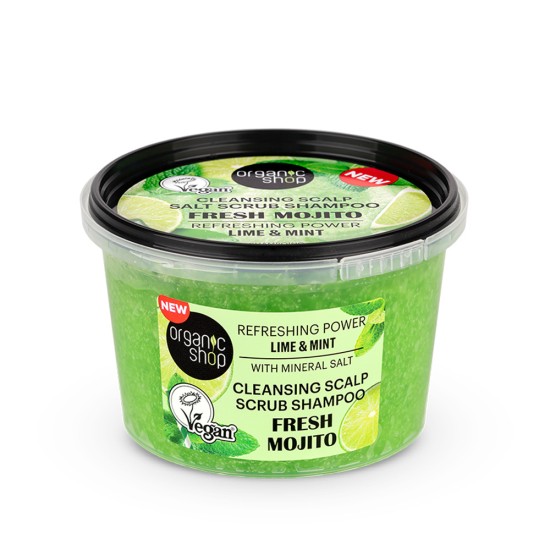 Scrub-șampon pentru scalp si par Organic Shop Fresh Mojito 250 ml