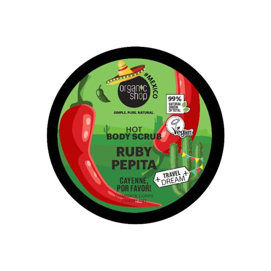Scrub de corp Organic Shop Ruby Pepita Cayenne, Por Favor 300 ml