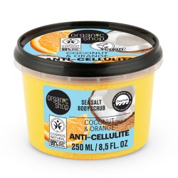 Scrub de corp anti-celulita Organic Shop Coconut and Orange Sea Salt 250 ml