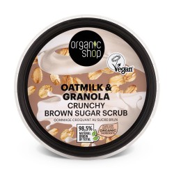 Scrub de corp cu zahar brun crocant Organic Shop Oatmilk & Granola 250 ml