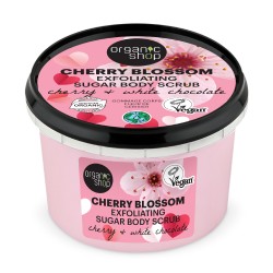 Scrub de corp exfoliant Organic Shop Cherry Blossom and White Chocolate 250 ml