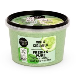 Scrub de corp exfoliant Organic Shop Fresh and Pure Mint and Cucumber 250 ml