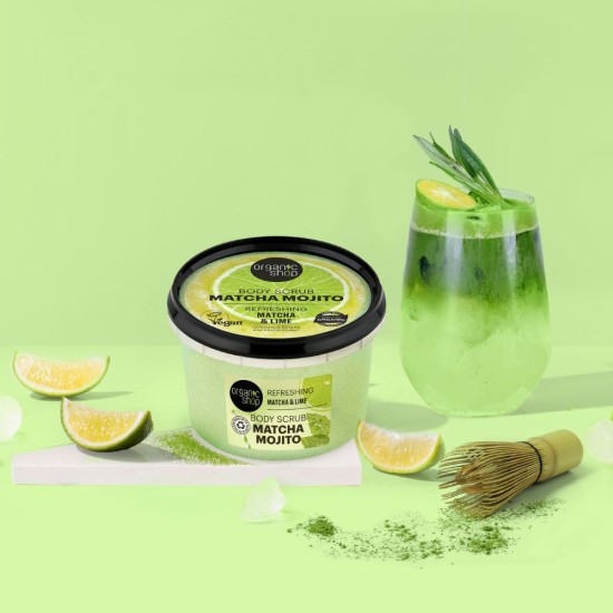 Scrub de corp refreshing cu Matcha&Lime Organic Shop Matcha Mojito 250 ml