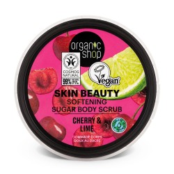 Scrub de corp revitalizant Organic Shop Cherry and Lime 250 ml