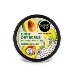 Scrub uscat de corp exfoliere delicată Organic Shop Avocado and Gentle Chia 250 ml