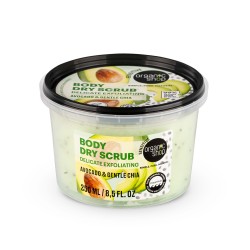 Scrub uscat de corp exfoliere delicată Organic Shop Avocado and Gentle Chia 250 ml