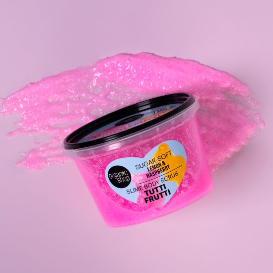 Scrub de corp Organic Shop Tutti Frutti Sugar Lemon and Raspberry 250 ml