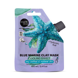 Mască facială cu argilă marină albastră Organic Shop, efect răcoritor, 100 ml