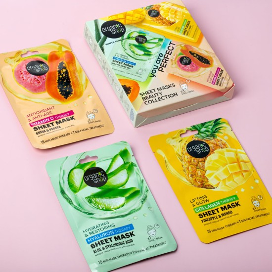 Set cu 3 măști faciale Organic Shop Beauty Collection - You Are Perfect