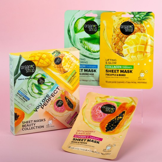 Set cu 3 măști faciale Organic Shop Beauty Collection - You Are Perfect