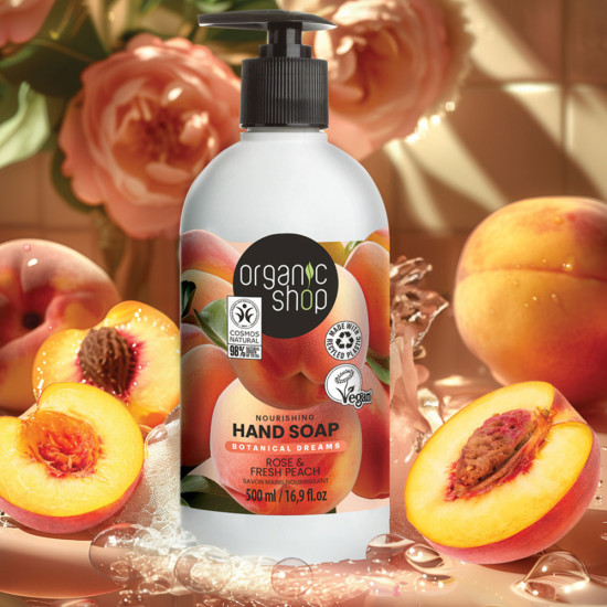 Sapun de maini hranitor Organic Shop Rose Peach 500 ml