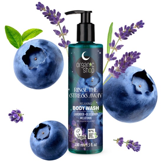 Body wash relaxant Organic Shop Lavander + Blueberry Melatonin 280 ml