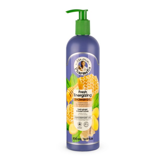 Gel de dus energizant cu ghimbir si miere de tei Organic Shop Mama Pharmelia 500 ml