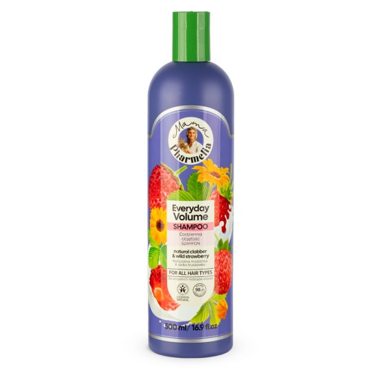 Șampon pentru volum cu aromă de căpșuni sălbatice și lapte acru Organic Shop Mama Pharmelia 500 ml