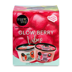 Set cadou Organic Shop Glow-Berry Vibes cu scrub de corp si body mousse