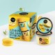 Set cadou Organic Shop Lemon Macaron cu scrub de corp  250 ml și souffle de corp 250 ml