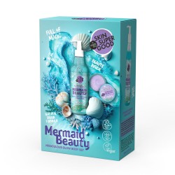 Set cadou cu gel de duș și spumă de corp Organic Shop Skin Super Good Mermaid Beauty Glow