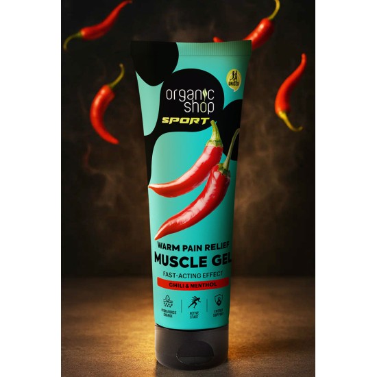 Gel de corp pentru mușchi Organic Shop SPORT After Sport alinarea durerii, efect de încălzire rapidă, 75 ml