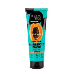 Gel de duș păr și corp Organic Shop SPORT After Sport Natural Clean For Her, 200 ml