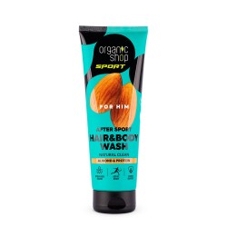 Gel de duș păr și corp Organic Shop SPORT After Sport Natural Clean For Him, 200 ml