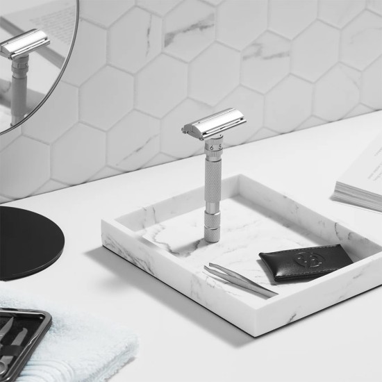 Aparat de ras safety razor Rockwell T2 White Chrome