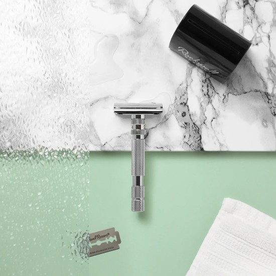 Aparat de ras safety razor Rockwell T2 White Chrome