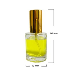 Sticluta cu pulverizator si capac Gold metal pentru parfum - Elsa 35ml