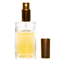 Sticluta cu pulverizator si capac Gold metal pentru parfum - T4007 100 ml