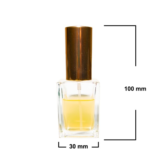 Sticluta cu pulverizator si capac Gold metal pentru parfum - 7060 20 ml
