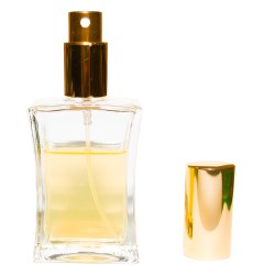 Sticluta cu pulverizator si capac Gold metal pentru parfum - H393 50 ml