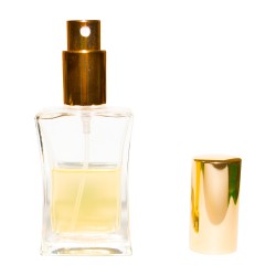 Sticluta cu pulverizator si capac Gold metal pentru parfum - H440 30 ml