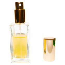 Sticluta cu pulverizator si capac Gold metal pentru parfum - T358 60 ml