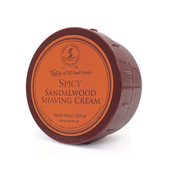 Cremă de bărbierit cu bol Taylor of Old Bond Street Spicy Sandalwood 150 g