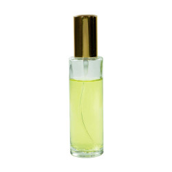 Sticluta cu pulverizator si capac Gold metal pentru parfum - Cylindro 55ml