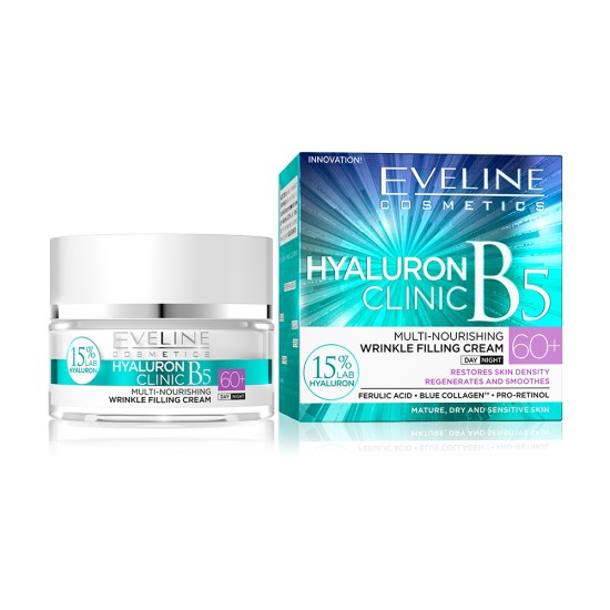 Crema de zi si noapte Eveline Hyaluron Clinic 15% 60+ 50 ml